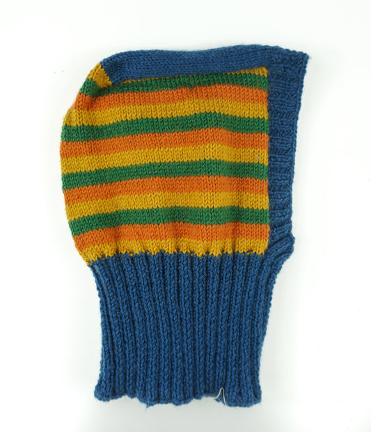 Pure Wool Colour Striped Balaclava hand knitted