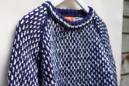 Blue and White Fisherman Jumper