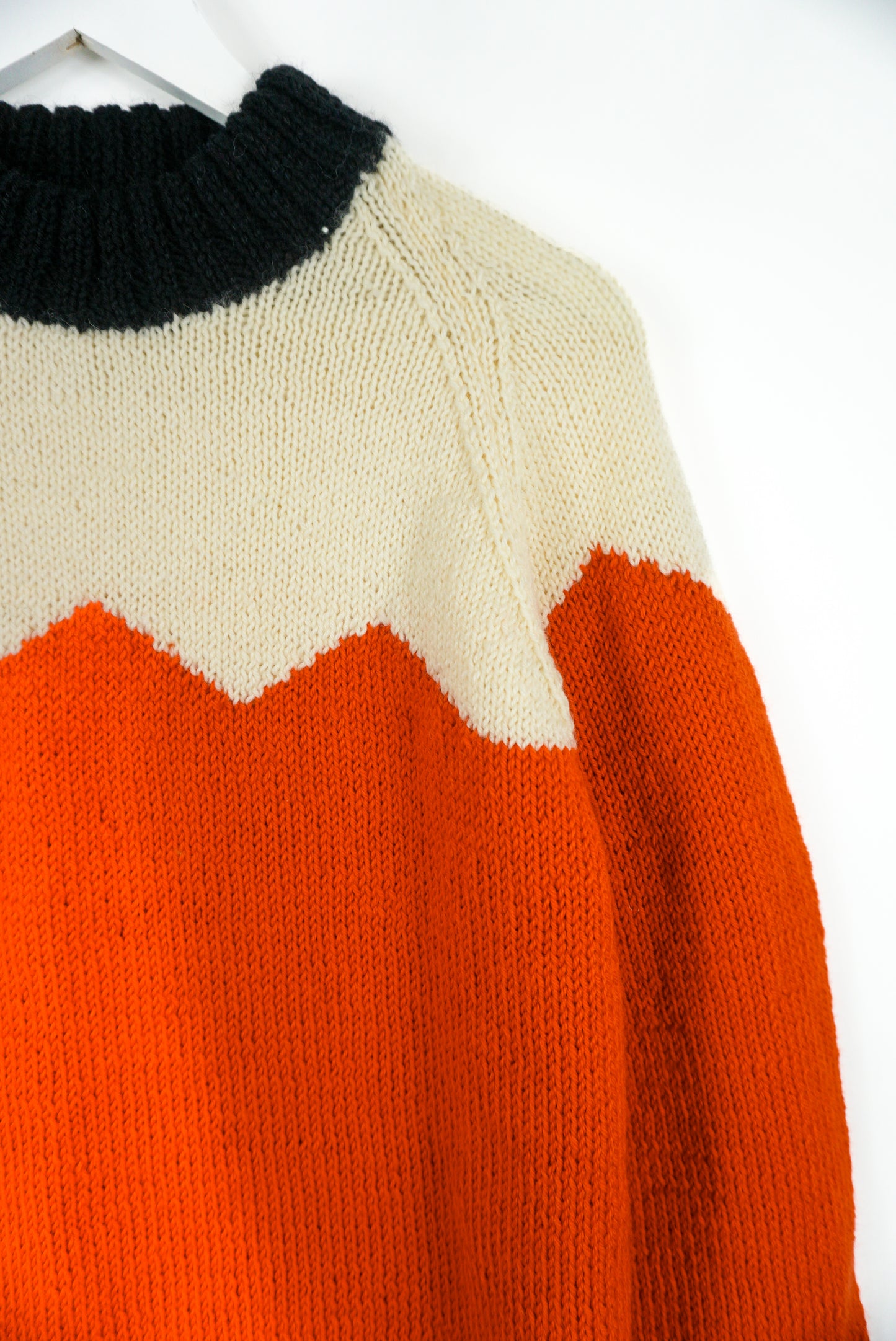 Alpine syle jumper, pure wool jumper, hand knitted jumper, east london