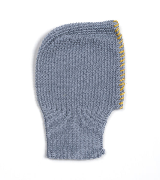 Pure Wool Pale Blue Balaclava. Hand knitted